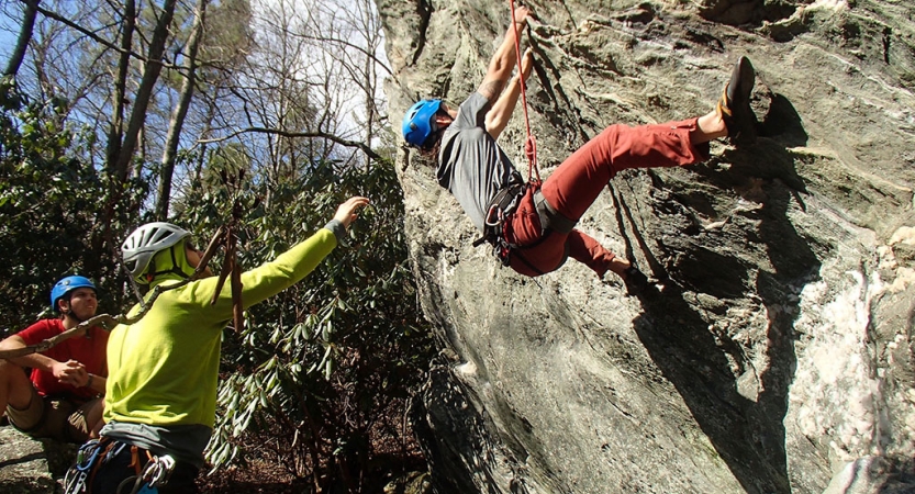 rock climbing trip in north carolina